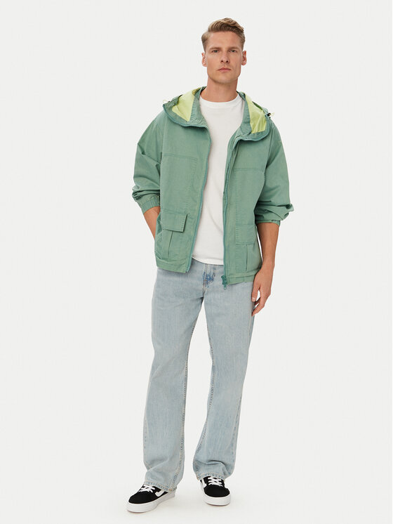 Converse Converse Übergangsjacke Double Pocket 10021097-A03 Grün Regular Fit