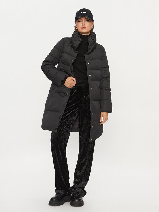 Patrizia Pepe Patrizia Pepe Pehelykabát 2O0074/A332-K103 Fekete Regular Fit