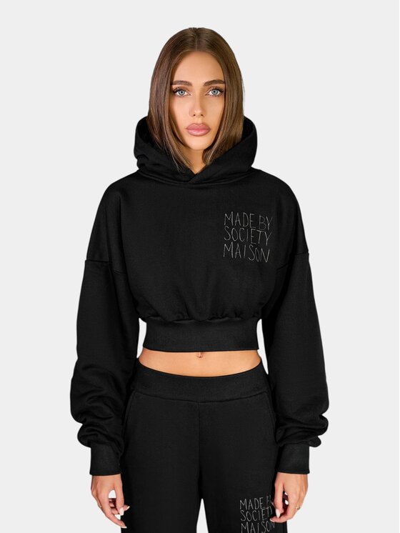 MADE BY SOCIETY MADE BY SOCIETY Kurtka anorak UNFOLD Hoodie - H27521 Czarny Basic Fit