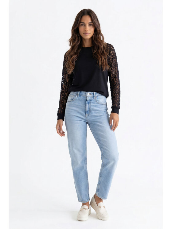 FIGL FIGL Bluzka M1352 Czarny Regular Fit