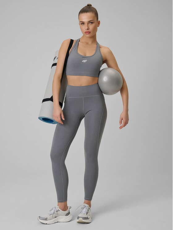 4F 4F Legginsy BASIC+ Szary Slim Fit