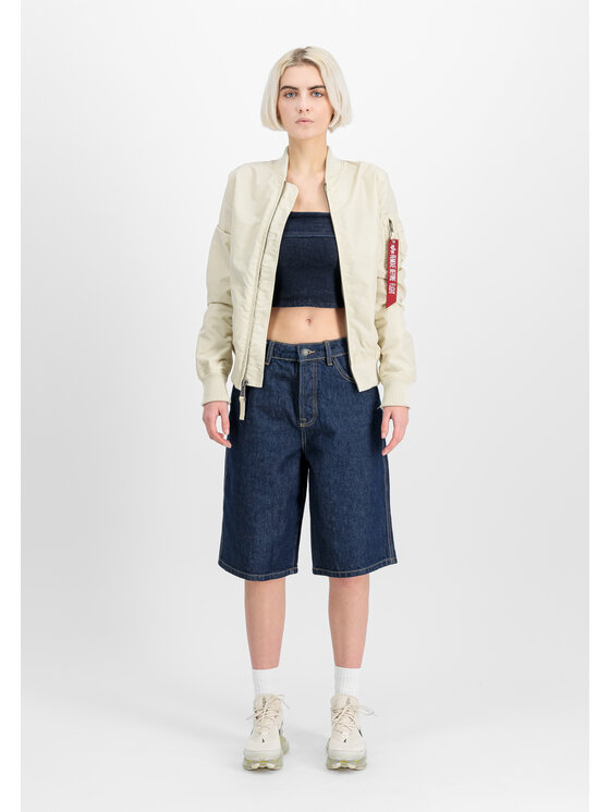 Alpha Industries Alpha Industries Kurtka bomber MA-1 TT Light Bomber Jacket Women Beżowy Slim Fit