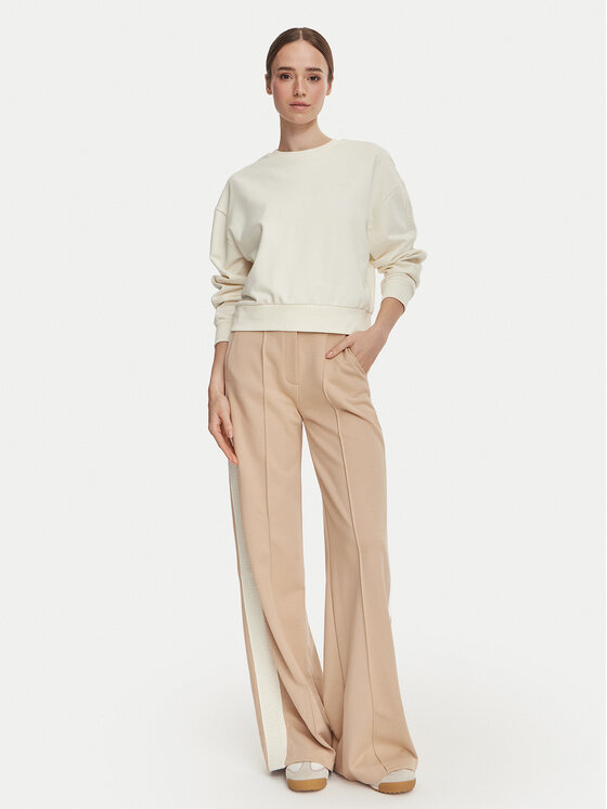 Guess Guess Bavlnené nohavice V6YB26 K5139 Béžová Relaxed Fit