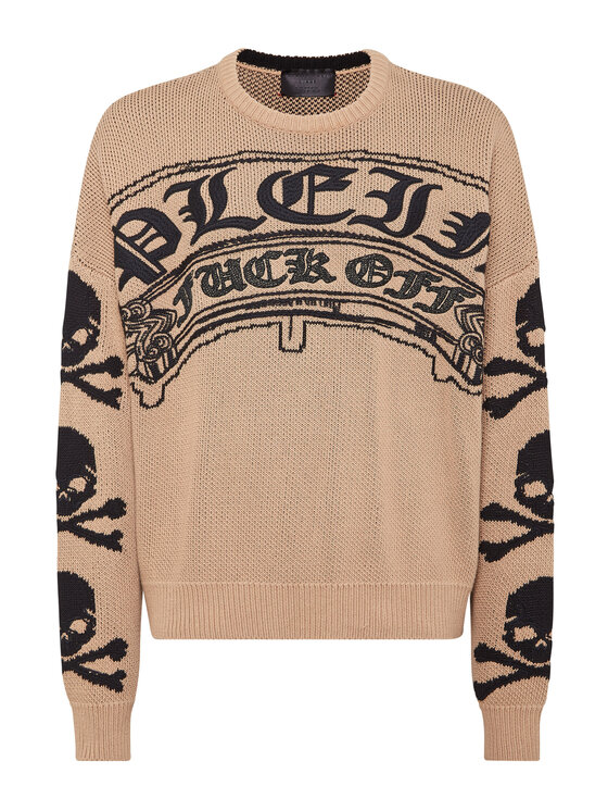 PHILIPP PLEIN PHILIPP PLEIN S dlhými rukávmi 11483 Béžová Regular Fit