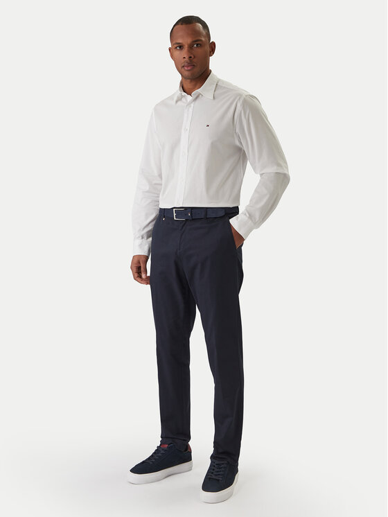Tommy Hilfiger Tommy Hilfiger Särk Core Flex Poplin MW0MW25035 Valge Regular Fit