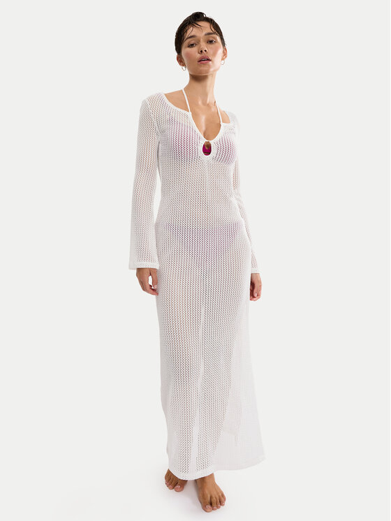 Triumph Triumph Плажна рокля Beach MyWear Crochet 10226469 Бял Relaxed Fit