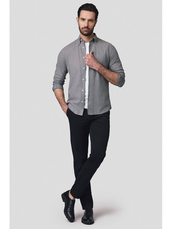Lancerto Lancerto Chinosy Mikkeli SP082125000017 Czarny Regular Fit