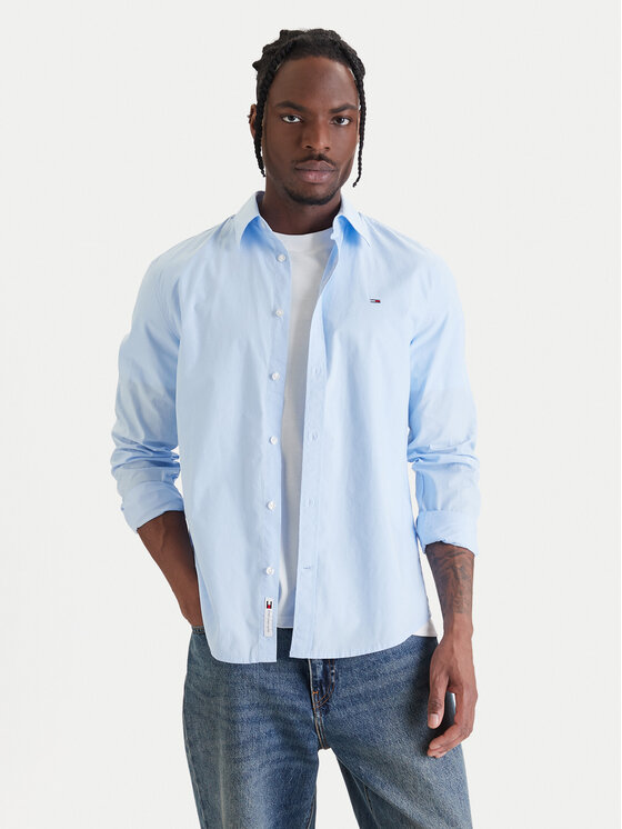 Tommy Jeans Cămașă DM0DM22026 Albastru celest Regular Fit