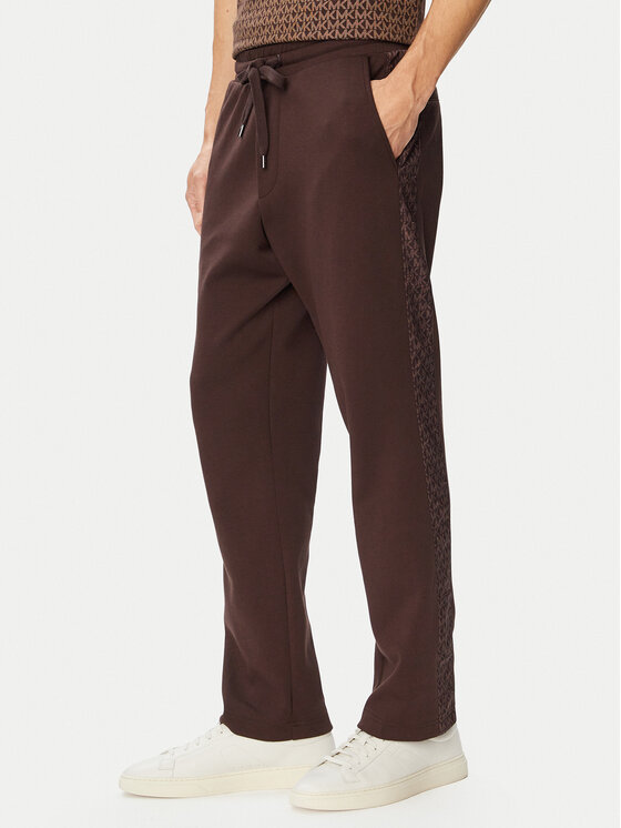 MICHAEL Michael Kors MICHAEL Michael Kors Долнище анцуг CF552Q65MF Тъмнокафяв Regular Fit