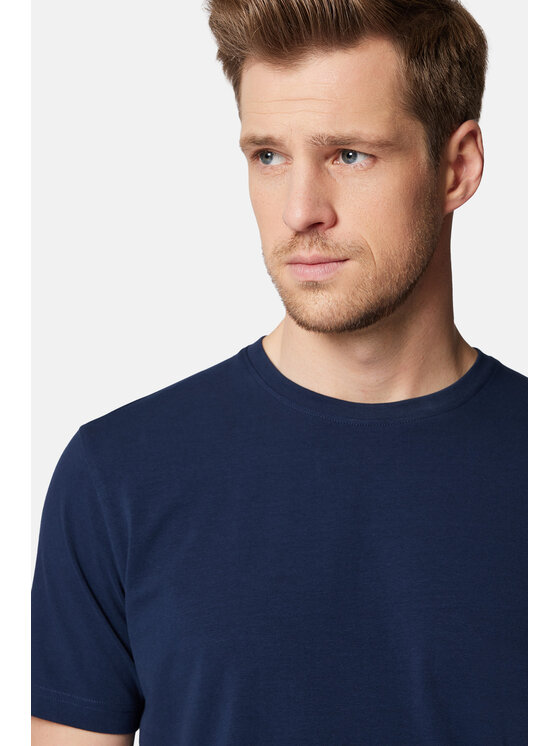 Lancerto Lancerto T-Shirt Jeffrey TS073124000006 Granatowy Regular Fit