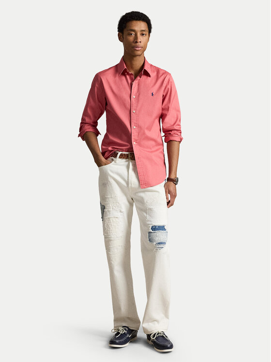 Polo Ralph Lauren Polo Ralph Lauren Srajca 710B20512007 Temno rožnata Custom Fit