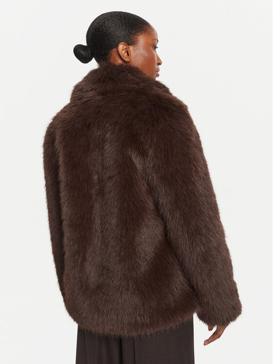 ICONA ICONA Karusnahk Cappotti RI5LE012 Pruun Regular Fit
