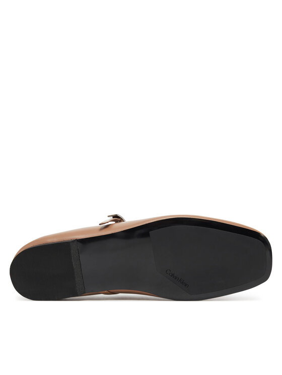Calvin Klein Calvin Klein Balerinke Ballerina New Buckle - Lth HW0HW02483 Smeđa