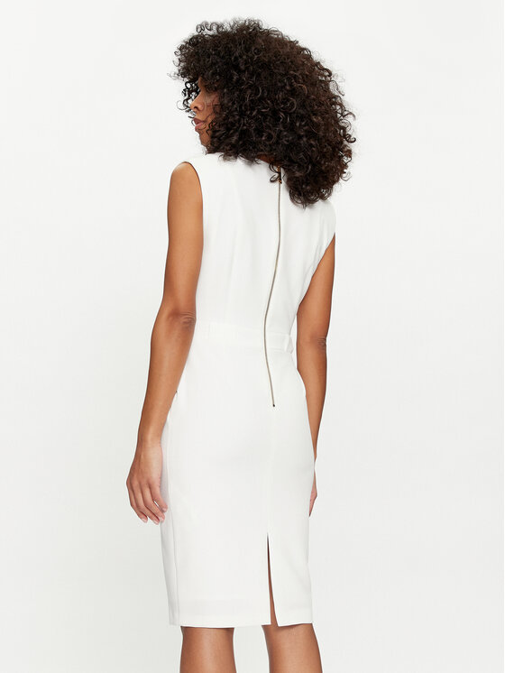 Fracomina Fracomina Vestito da giorno FS24SD1002W42901 Bianco Regular Fit
