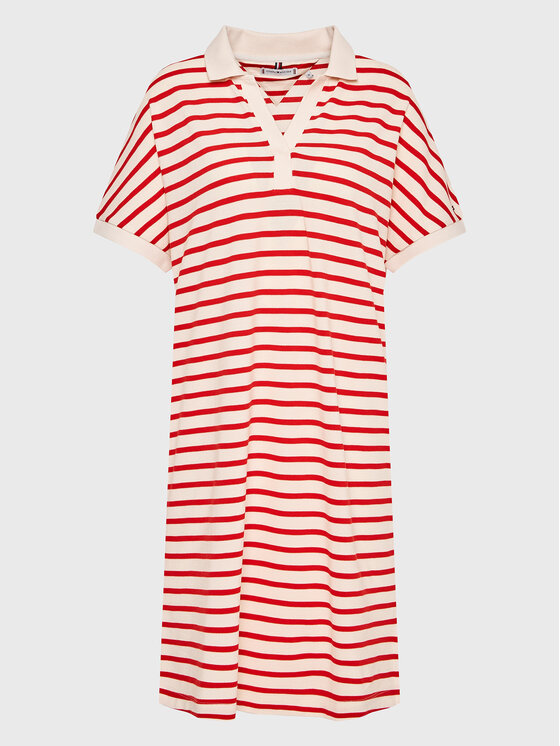 Tommy Hilfiger Tommy Hilfiger Každodenné šaty WW0WW38639 Béžová Relaxed Fit