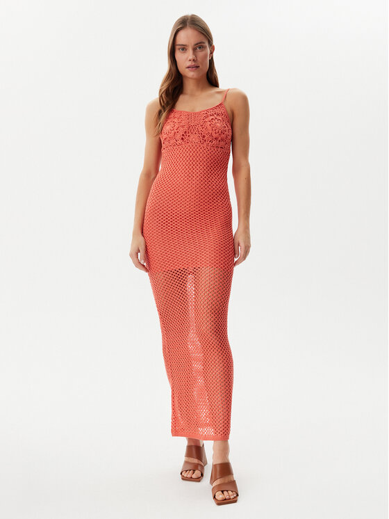Guess Guess Letní šaty E5GK07 Z3N30 Korálová Regular Fit