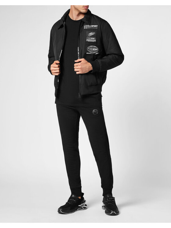 Plein Sport Plein Sport Kurtka bomber 257 Czarny Regular Fit