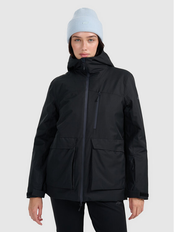 4F 4F Kurtka narciarska APRES SKI Czarny Regular Fit