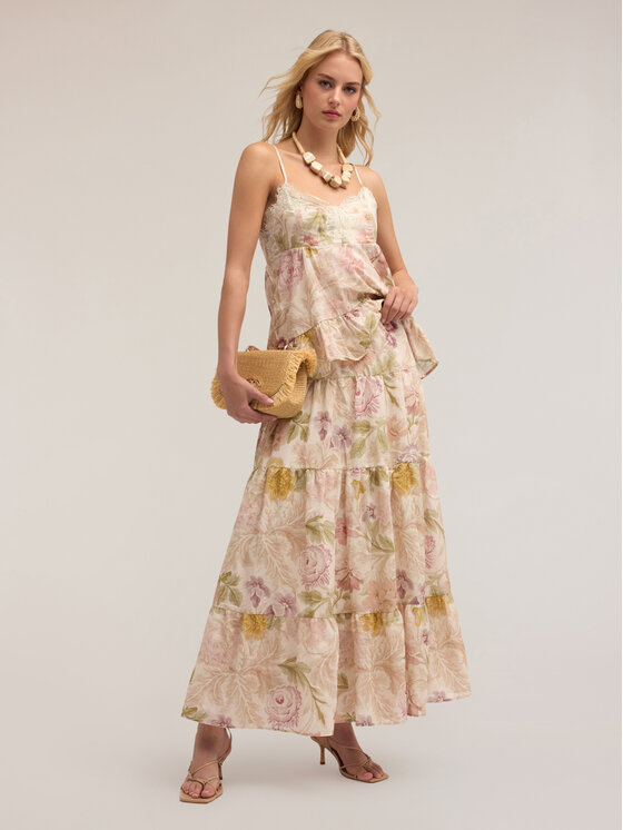 Motivi Motivi Gonna midi 1105W100679N0V1 Rosa A-Line Fit