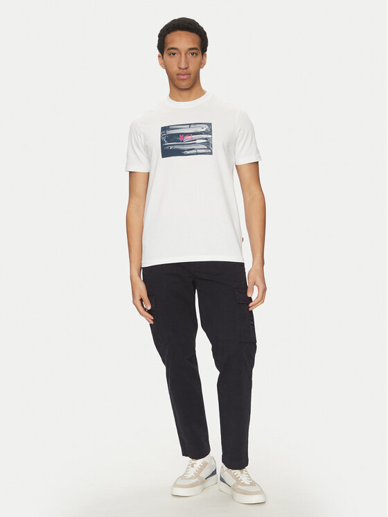 BOSS BOSS Tričko Dune 50539194 Écru Regular Fit