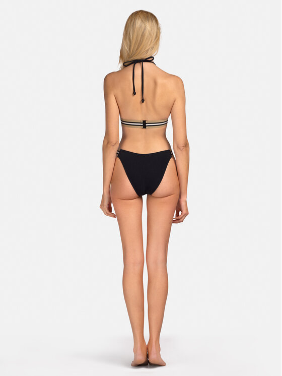 Miss Lou Miss Lou Bikini pezzo sopra G-AB2-CZ Nero