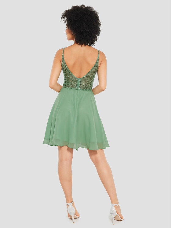 Swing Swing Kokteiļkleita 5AE19300 Zaļš Slim Fit