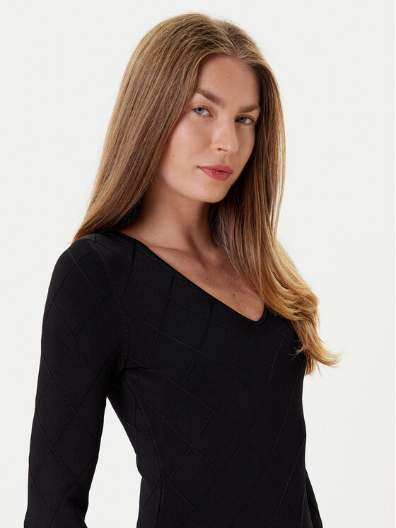 Marciano Guess Marciano Guess Pletena obleka 5YGK23 5036Z Črna Slim Fit