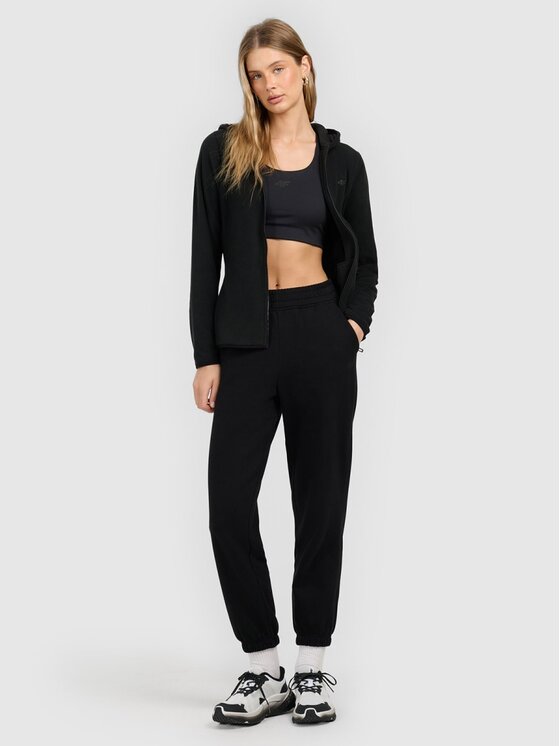 4F 4F Felpa di pile 4FRAW25TFLEF495-20S Nero Authentic Slim Fit