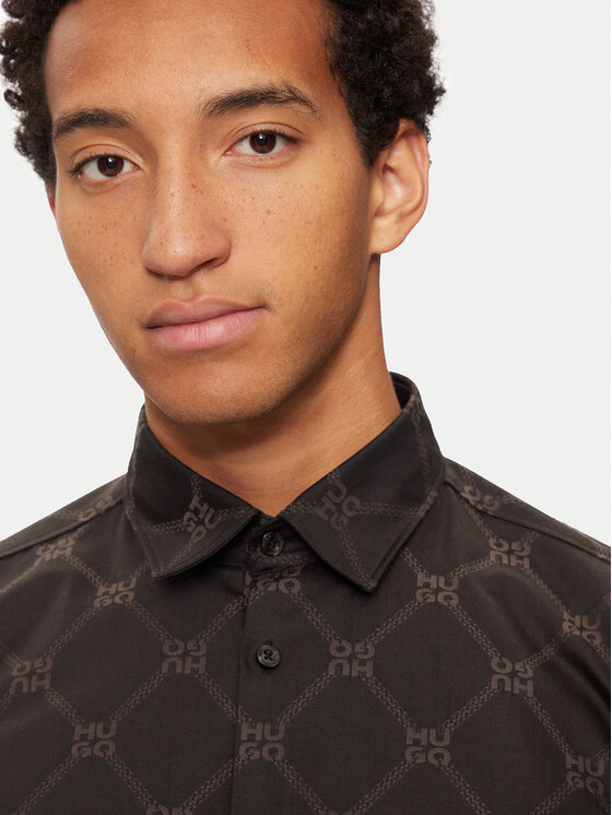 HUGO Hugo Camicia 50527459 Nero Regular Fit
