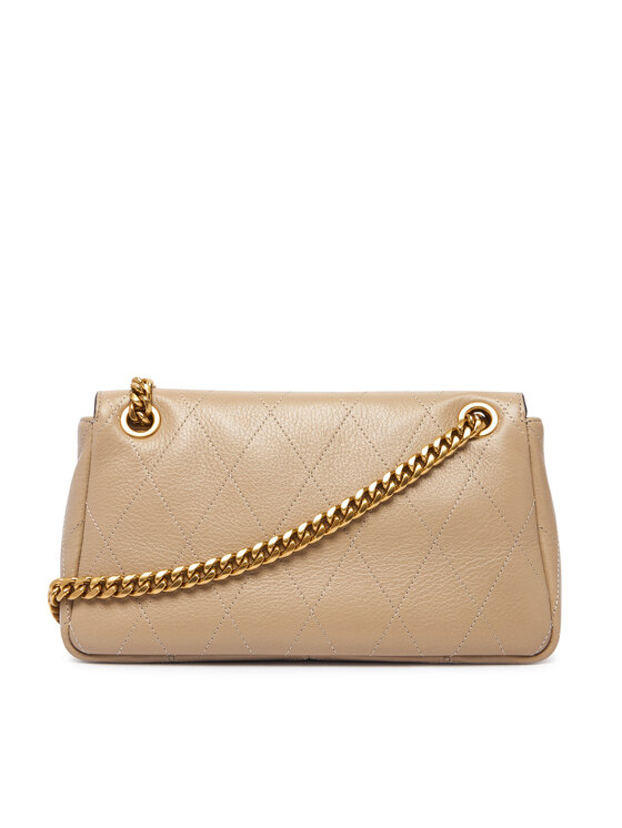 Tory Burch Tory Burch Ročna torba Charlie Quilted Small Shoulder Bag 185829 Kremna