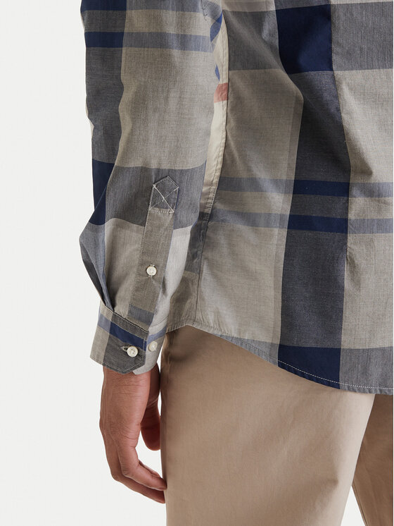 Barbour Barbour Koszula Harris MSH5071TN40 Szary Tailored Fit