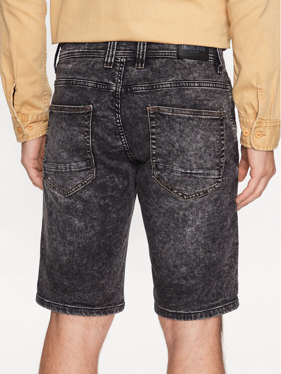 INDICODE INDICODE Jeans kratke hlače Delmare 70-682 Črna Regular Fit