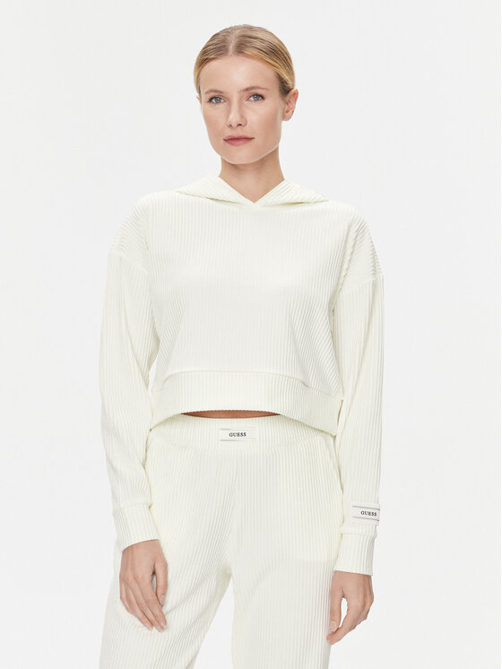 Guess Mikina Aislin V4RQ00 KC2T0 Écru Regular Fit