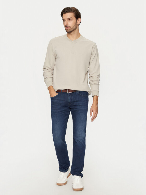 Marc O'Polo Marc O'Polo Pikkade varrukatega T-särk 429 2042 52184 Beež Regular Fit