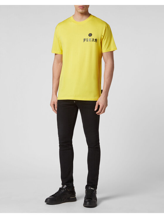 PHILIPP PLEIN PHILIPP PLEIN T-shirt 1491 Giallo Regular Fit