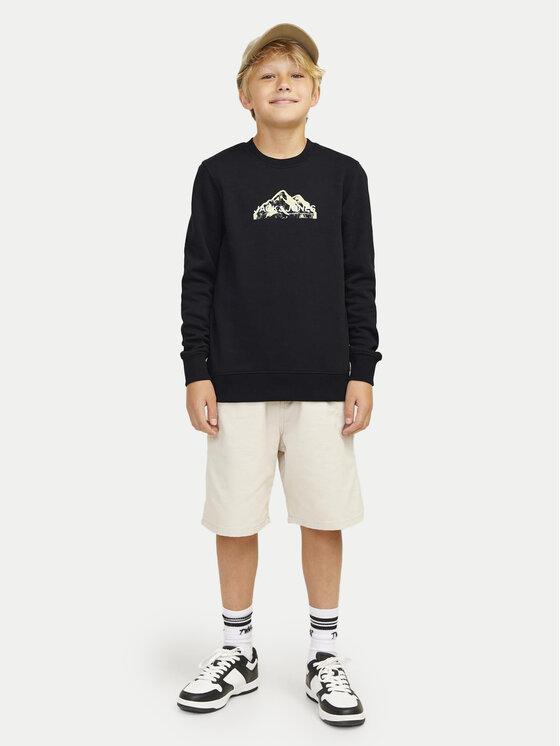 Jack&Jones Junior Jack&Jones Junior Jopa Mountain Logo 12263372 Črna Relaxed Fit