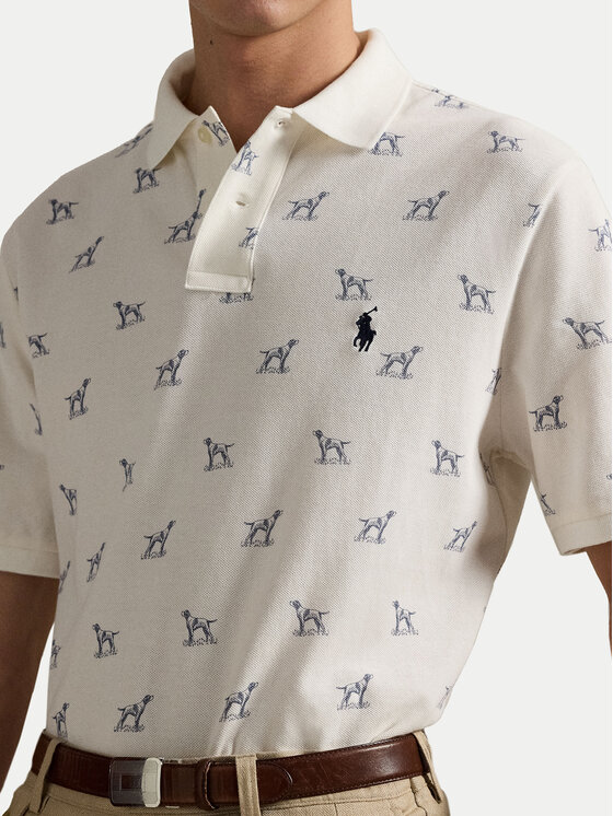 Polo Ralph Lauren Polo Ralph Lauren Polo majica 710974597001 Écru Custom Slim Fit