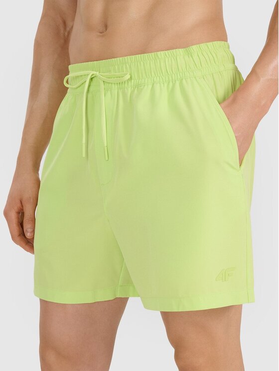 4F 4F Szorty plażowe 4FWSS25UBDSM134-45S Zielony Regular Fit