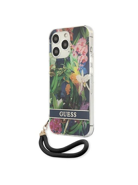 Guess Guess Etui na telefon Flower Cord Niebieski