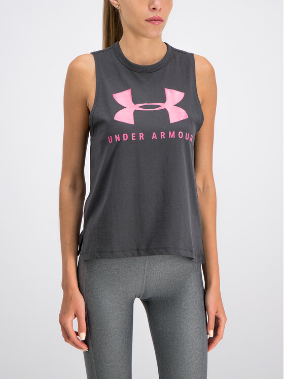 Under Armour Under Armour Top UA Sportstyle Graphic Muscle 1344150 Šedá Regular Fit