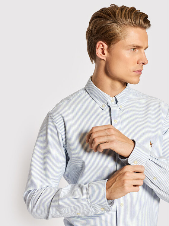 Polo Ralph Lauren Polo Ralph Lauren Srajca Core Replen 710549084 Modra Slim Fit
