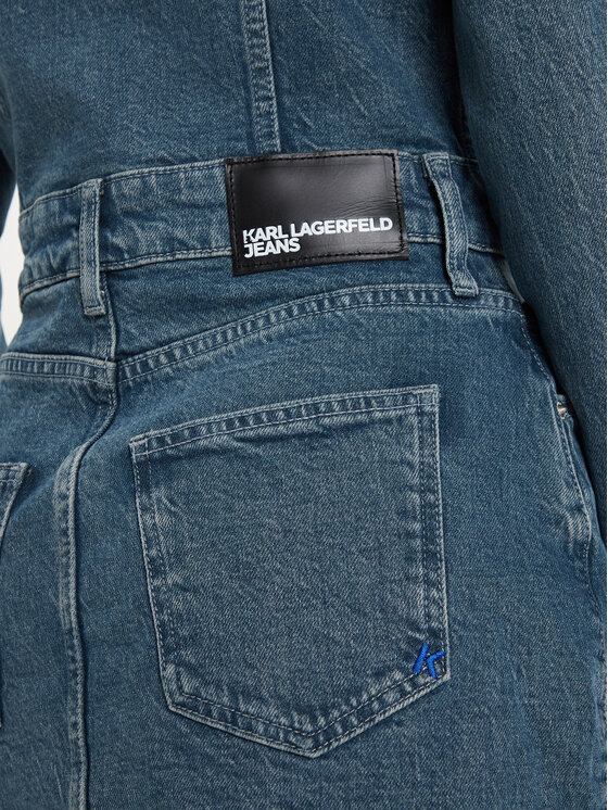 Karl Lagerfeld Jeans Karl Lagerfeld Jeans Džínsové šaty 245J1302 Modrá Slim Fit