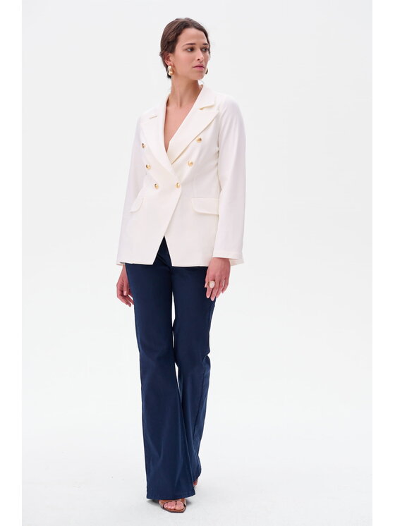 blue shadow blue shadow Marynarka Endorfina Écru Regular Fit