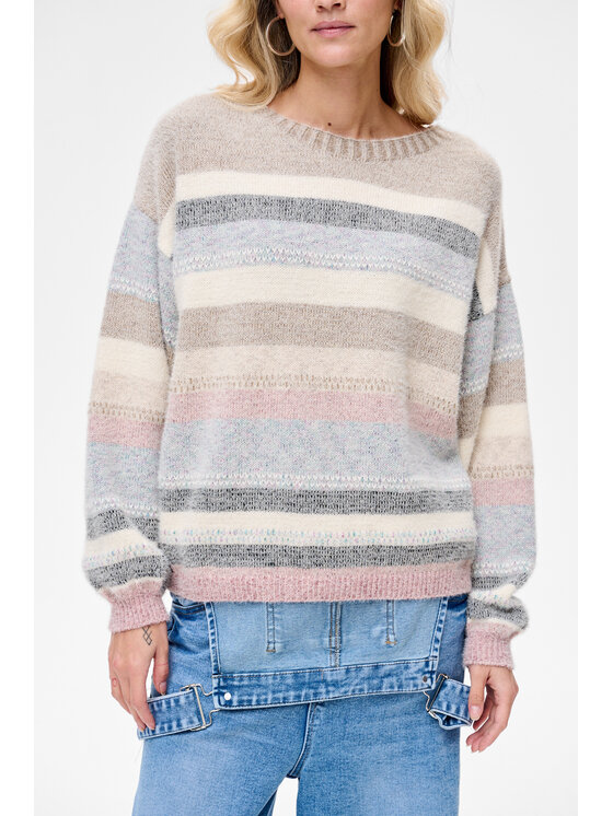 blue shadow blue shadow Sweter Mimi Kolorowy Regular Fit