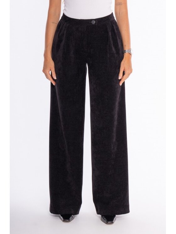 Made of Emotion Made of Emotion Spodnie materiałowe M932 Czarny Wide Leg