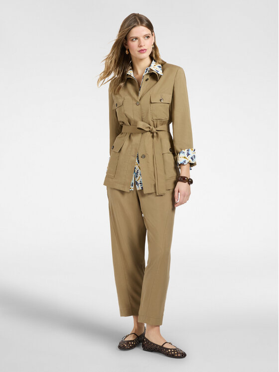 Elena Mirò Elena Mirò Spodnie materiałowe P000Z100180N022 Brązowy Regular Fit