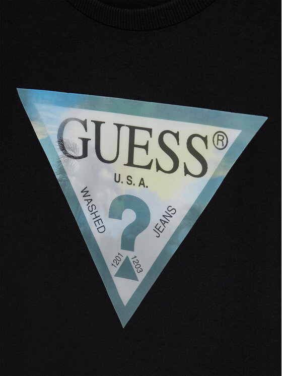 Guess Guess T-Shirt L6GI25 K8HM4 Czarny Regular Fit