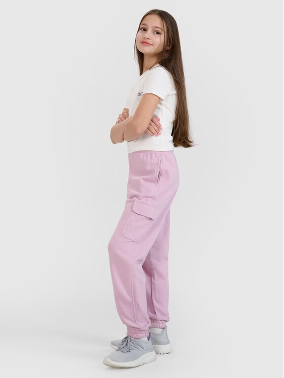 4F 4F Pantaloni da tuta 4FJWSS25TTROF1135-52S Rosa Regular Fit