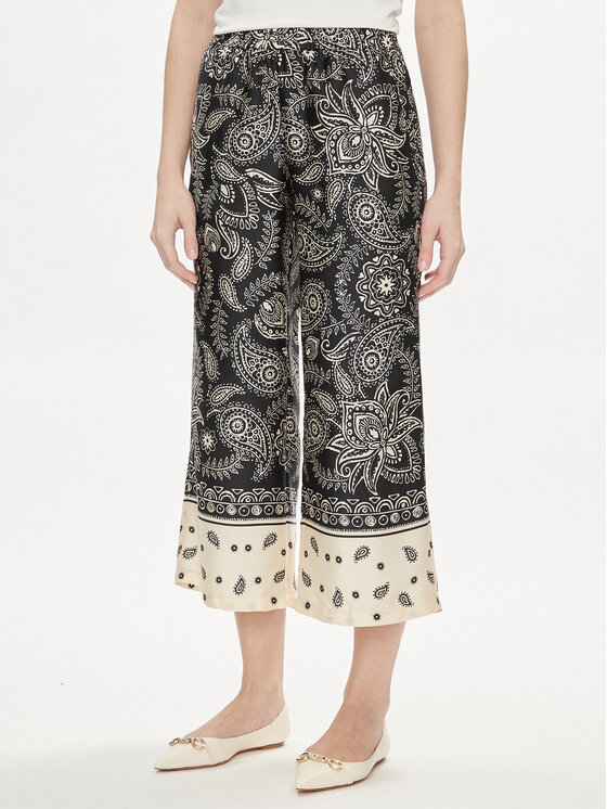 Liu Jo Liu Jo Hlače iz tkanine MA4407 T6660 Črna Relaxed Fit