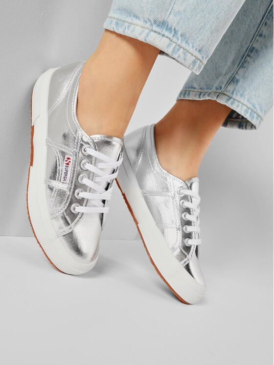 Superga Sneakers aus Stoff 2750 Cotmetu S002HG0 Silberfarben Modivo
